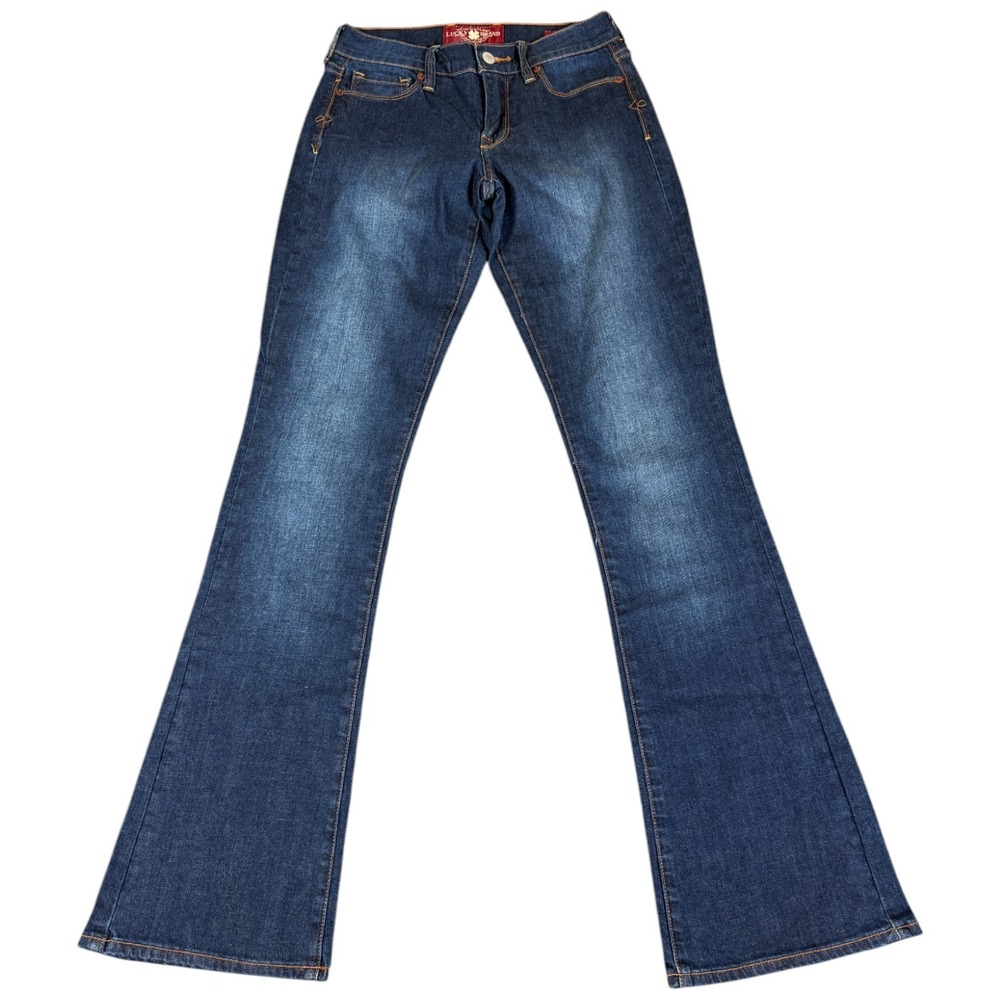 Lucky Brand Sofia Boot 2/26 26x34‎ Flare Women's Dark Wash Jeans Distressed Y2K